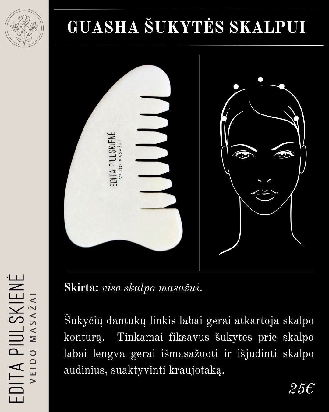 GUASHA ŠUKYTĖS SKALPUI